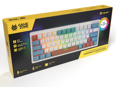 Tastierë mekanike Gaming Tracer GAMEZONE EVO3, USB, RGB, e bardhë