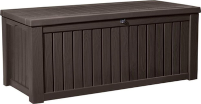 Kuti kopshti Keter Rockwood, 570L, plastike qê s’e ha moti, kafe