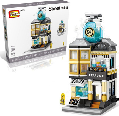 Lodër ndërtimi LOZ 1634 City Street Perfume Shop, 400 copë, mini blloqe, shumëngjyrëshe