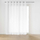 Perde Haltona White, voile me unaza, efekt lino, 240x240 cm, e bardhë