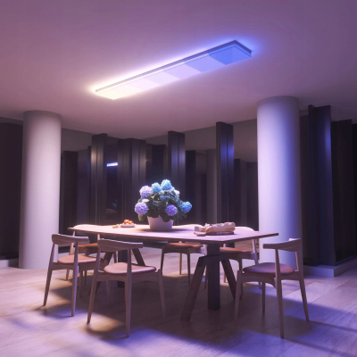 Интелигентен тавански светлечки елемент Nanoleaf Skylight NF083K02 3SL, Wi-Fi, RGBW, бел
