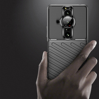 Mbulesë telefoni Thunder Case Flexible Armored për Sony Xperia Pro I, TPU, e zezë