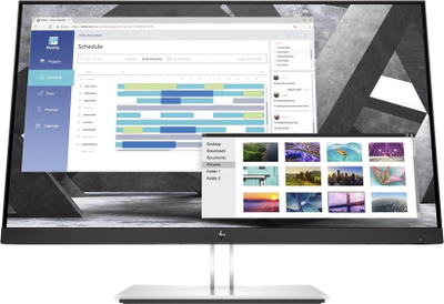 Monitor HP E27q G4 (9VG82A3), 27", WQHD, i zi/i argjendtë