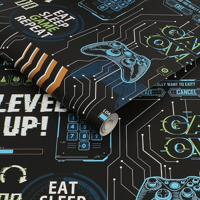 Tapet muri Fresco Game Over, me motiv lojrash, i zi