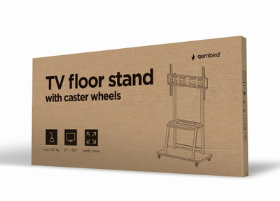 Mbajtëse për TV Gembird TVS-100F-01, 37"-100", e zezë