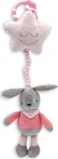 Lodër muzikore Tulilo Music Box Bunny, pelush 38 cm, gri e hapur