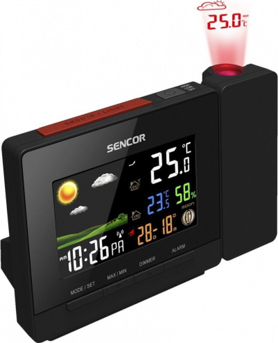 Stacion elektronik i motit Sencor, i zi