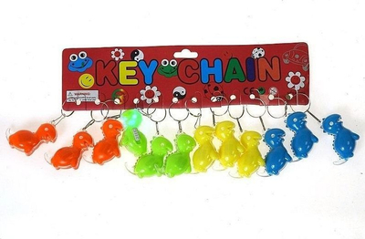 Mbajtëse çelësash Adar dinosauro, me elektrik dore, 5x2.5cm, set 12 copë, shumëngjyrësh