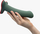 Dildo silikoni Fun Factory Magnum, 18cm, me kupë thithëse, ulliri i gjelbër