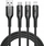 Kабел 3‑во‑1 WiWU Starlink Wi C045E, USB A во USB C Micro USB Lightning, сива