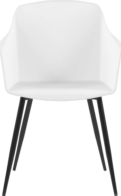 Set me 2 karrige ngrënieje Beliani Fonda, 83 cm, të bardha