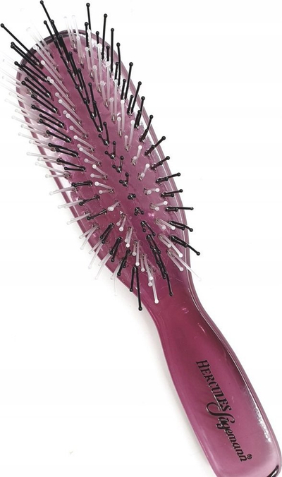 Furçë flokësh Hercules Sägemann Scalp Brush Piccolo, e vogël e përshtatshme, për flokë të lagur e të thatë, rozë