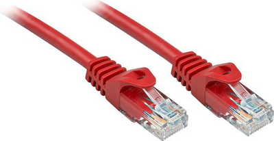 Kabllo rrjeti Lindy RJ45 RJ45 Cat6, 0.3m, U UTP, e kuqe