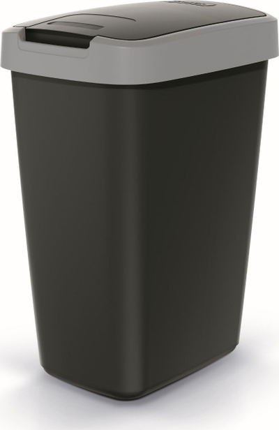 Канта за отпадоци COMPACTA Q, 12L, црна со сив капак