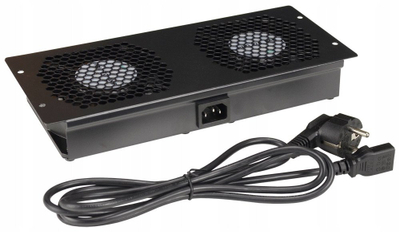 Panel ftohës për kabinet Rack Pulsar RAWP, 2 ventilatorë, i zi