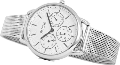 Orë goca Pacific Chronograph X6180-1, çelik inox, 3 BAR, argjend
