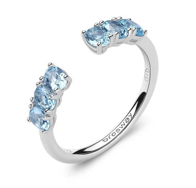 Unazë femrash Brosway Fancy FCL13A, argjent 925, zirkon blu