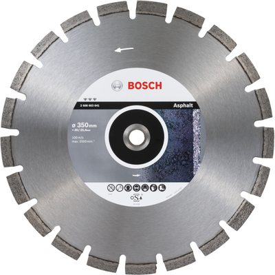 Disk prerës me diamant Bosch 2608603641, 350mm, për asfalt, gri