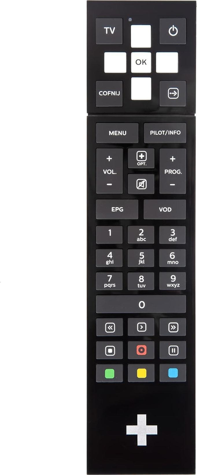 Pilot televizori RTV LP Canal Plus DSIW74, për Sagemcom Ultrabox, i zi