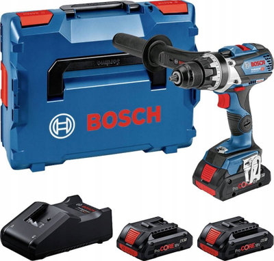 Kaçavidë elektrike Bosch GSR 18V-110 C, 18V, 3x4.0Ah, blu