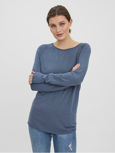 Triko VERO MODA VMNELLIE Relaxed Fit, e kaltër