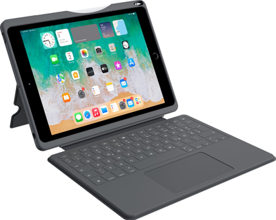 Tastierë Deqster Smart And Robust për iPad 10.2", layout gjerman QWERTZ, gri