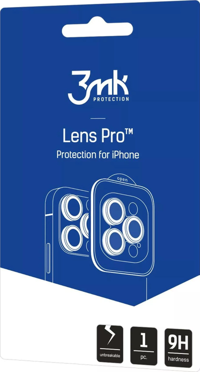 Заштита за камера 3mk Lens Protection Pro Rainbow за Apple iPhone SE 4, стакло 9H, проѕирно во повеќе бои