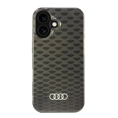 Kapak telefoni Audi IML Hardcase me MagSafe për iPhone 16, i zi transparent