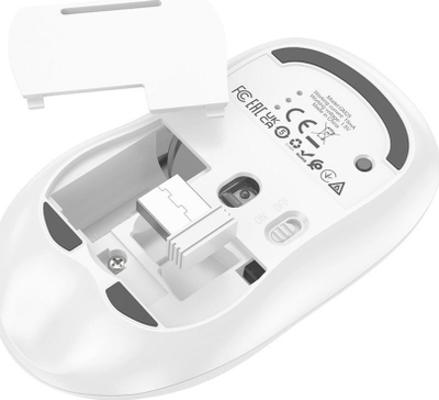Maus Hoco GM25, Bluetooth edhe me kabllo, 1600DPI, i bardhë