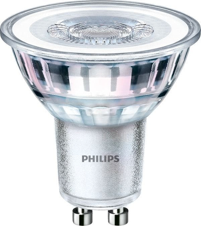 Llambë LED Philips GU10, 4.6W 390lm 4000K, xham i tejdukshëm, 2 copë