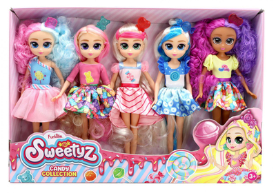 Set kukullash Sweetyz, set me 5 kukulla, 23 cm
