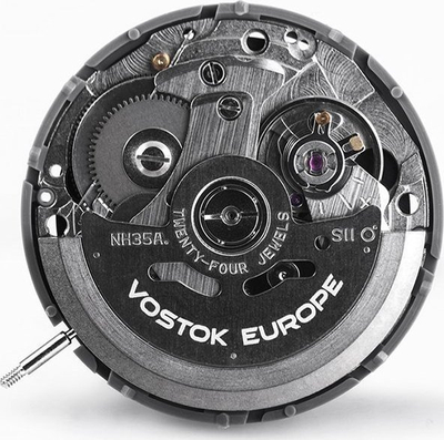 Orë automat Vostok Europe Gaz14 Limousine 5659139, 45mm, çelik inox PVD, këmishë lëkure e zezë