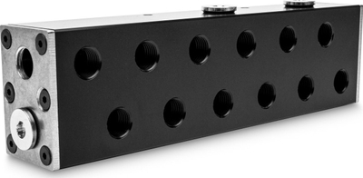 Manifold ftohje me ujë EK Water Blocks EK-Pro 2CPU 4GPU, porta G1/4, acetal, i zi