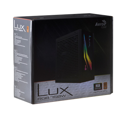Burim energjie Aerocool Lux RGB, 750W, i zi