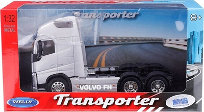 Model kamioni Volvo FH 500 Welly, 1:32, metal, argjendtë