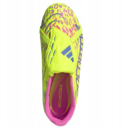 Çizme futbolli adidas Predator League FT FG Jr JP9837, për bar të gjallë, për kalamaj, të verdha