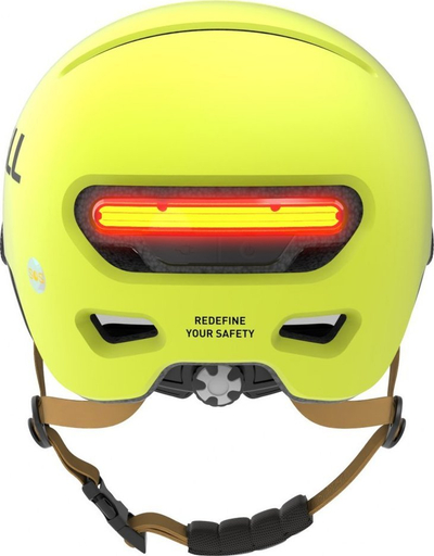 Helmetë urbane Livall L23, vizor mbrojtës, sensor rënie SOS, M, e verdhë