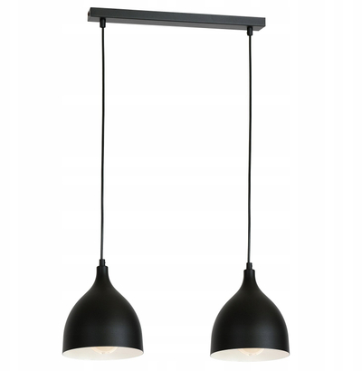 Llambë varëse Luminex Nanu, 2xE27, metal, e zezë