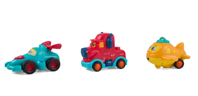 Set lodrash MOMKI, 3 vetura me inercion, modele të ndryshme, shumëngjyrëshe