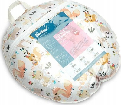 Jastëk gjidhënie Sensillo Velvet Emerald Peach, ergonomik, kadife, shumëngjyrësh