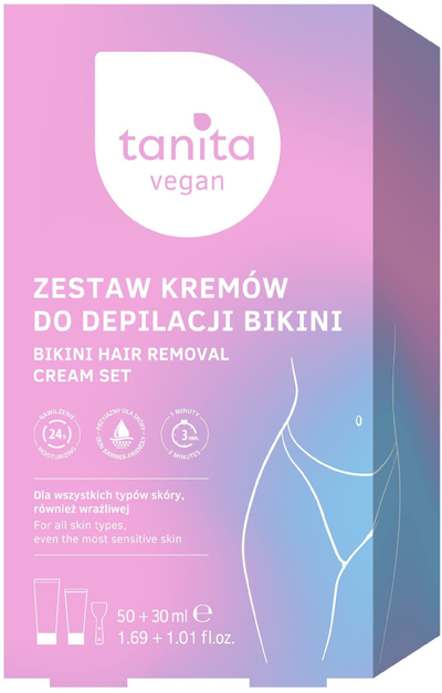Set krem depilues bikini TANITA, 50ml krem depilues, 30ml balsam pas depilimit