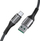 Kabllo USB Lention USB A me USB C, 6A, 1m, e zezë