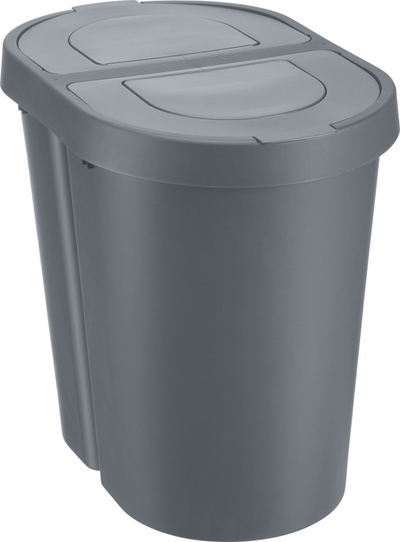 Kosh plehrash KIS Seattle Swing, 2 ndarje 25L, plastikë, gri
