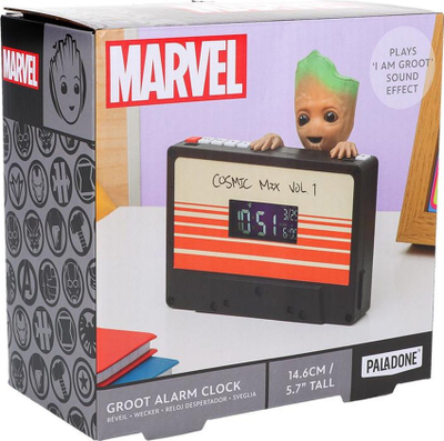 Orë alarmin Paladone Marvel Groot, 14.6cm, me zërin I Am Groot, shumëngjyrëshe