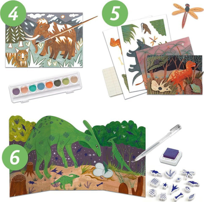 Set aktivitetesh dinosauri Fat Brain Toys The World of Dinosaurs, 6 aktivitete, për mosha 6 11 vjeç, shumëngjyrësh
