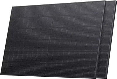 Panel diellor EcoFlow 400W Rigid, set 2 copë, për çati, i zi