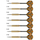 Shigjeta dart Harrows Club Brass Steeltip, trup bronzi, bosht najloni, shumëngjyrëshe