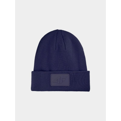 Kapele beanie unisex 4F 4FWAW24ACAPU433, për dimër, blu