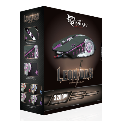 Mouse Gaming White Shark GM-1801 Leonidas, i zi