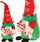 Figurinë dekoruese për Krishtlindje Saska Christmas Elf Gnome Dwarf, 28 cm, e kuqe me jeshile